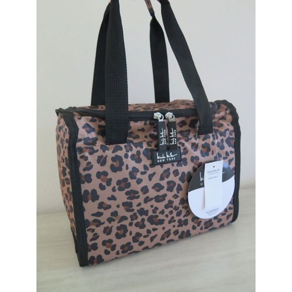 Nicole Miller New York N3550-92B Leopard Print Insulated 11" Lunch Tote - Picture 2 of 10